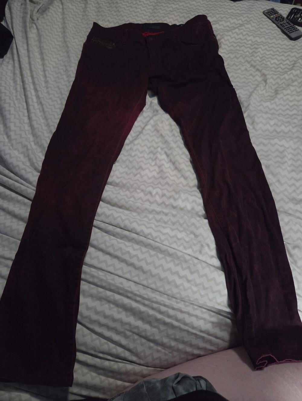 Tru Trussardi Red Tie-Dye Skinny Jeans
